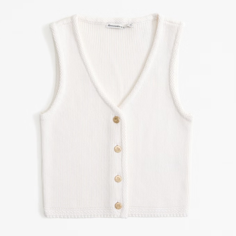 Abercrombie Mara Button up sweater vest